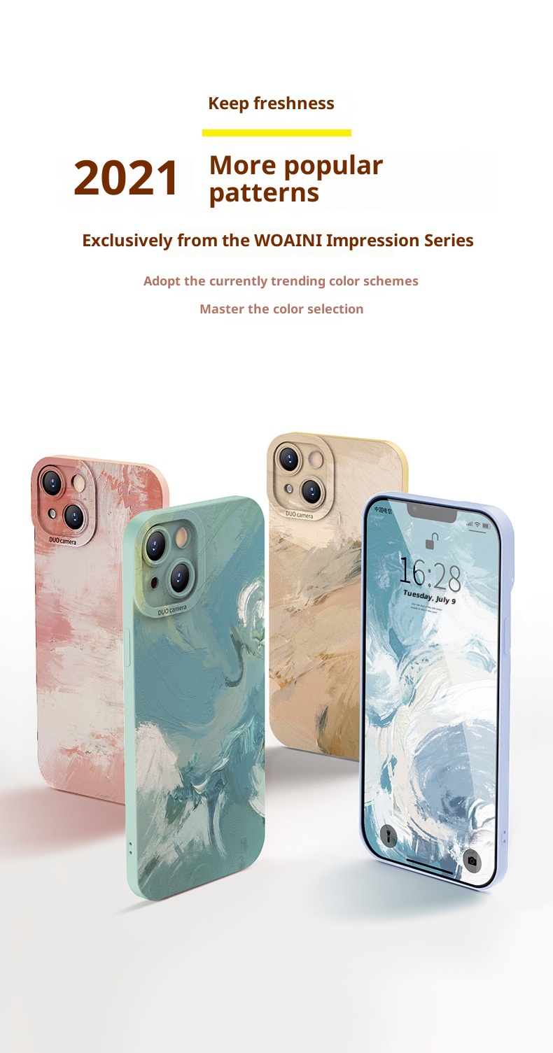 TechGlobe Custodia per iPhone 13, iPhone 14 Max, Internet Celebrity, Nuova custodia in silicone liquido, 12 Pro, copertura completa_voghion.com