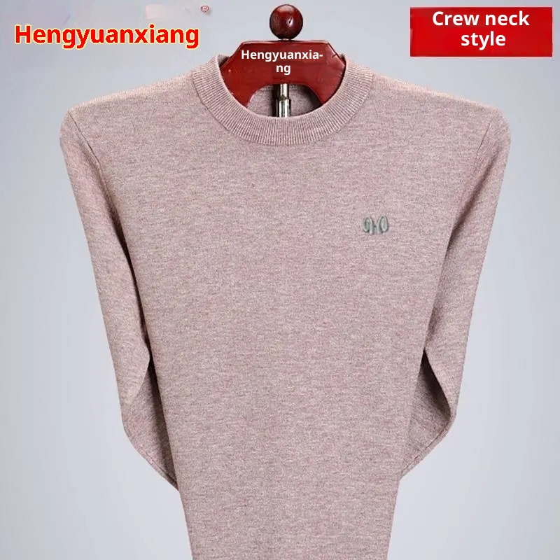 boy Boy Boy Clearance Hot-Selling Winter Warmth Middle-Aged Dad's Wool Solid Color Base Sweater For Men One-Piece Dropshipping_voghion.com