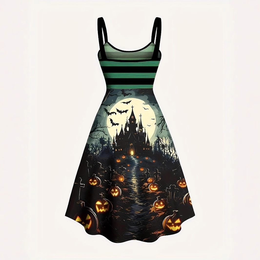 ChicShe Abito lungo sexy e hot da ragazza, con orlo largo, vestibilità aderente, stile europeo e americano, per Halloween, taglie forti_voghion.com