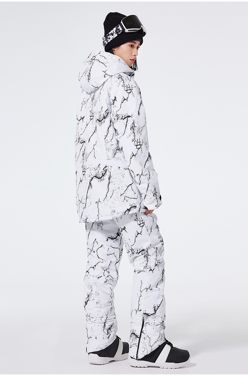 001 Dla mężczyzn i kobiet Par Zimowe Outdoor Wiatroodporne Wodoodporne Ciepłe Pogrubione Spodnie Narciarskie Snowboardowe Odporne na Mróz_voghion.com