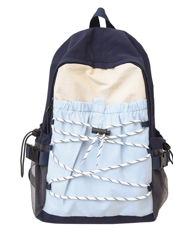 ActiveGo Color-Block Lightweight Backpack Women, Large Capacity Sports Outdoor Hiking Backpack, Trendy Drawstring School Bag For_voghion.com