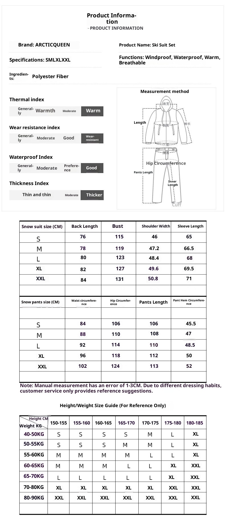 001 Dla mężczyzn i kobiet Par Zimowe Outdoor Wiatroodporne Wodoodporne Ciepłe Pogrubione Spodnie Narciarskie Snowboardowe Odporne na Mróz_voghion.com