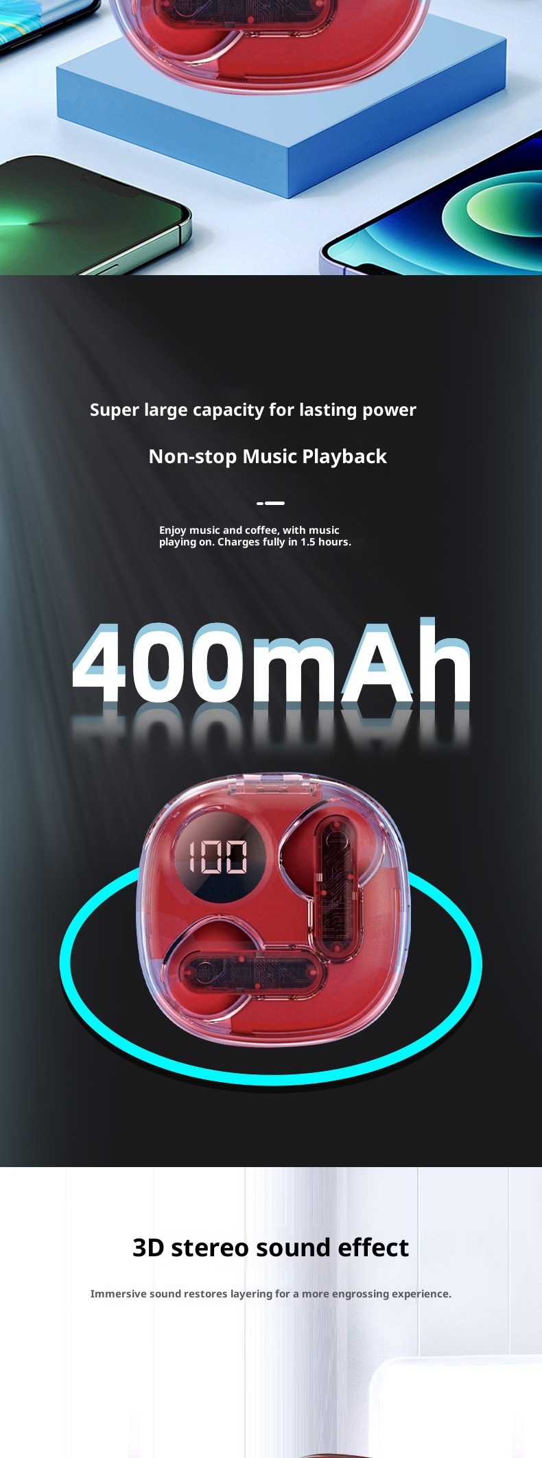 3c MAX20 Noise Cancelling Bluetooth Cross-Border Wireless TWS Private Model New Dual Mark Earphones MAX10 Ultra-Long_voghion.com