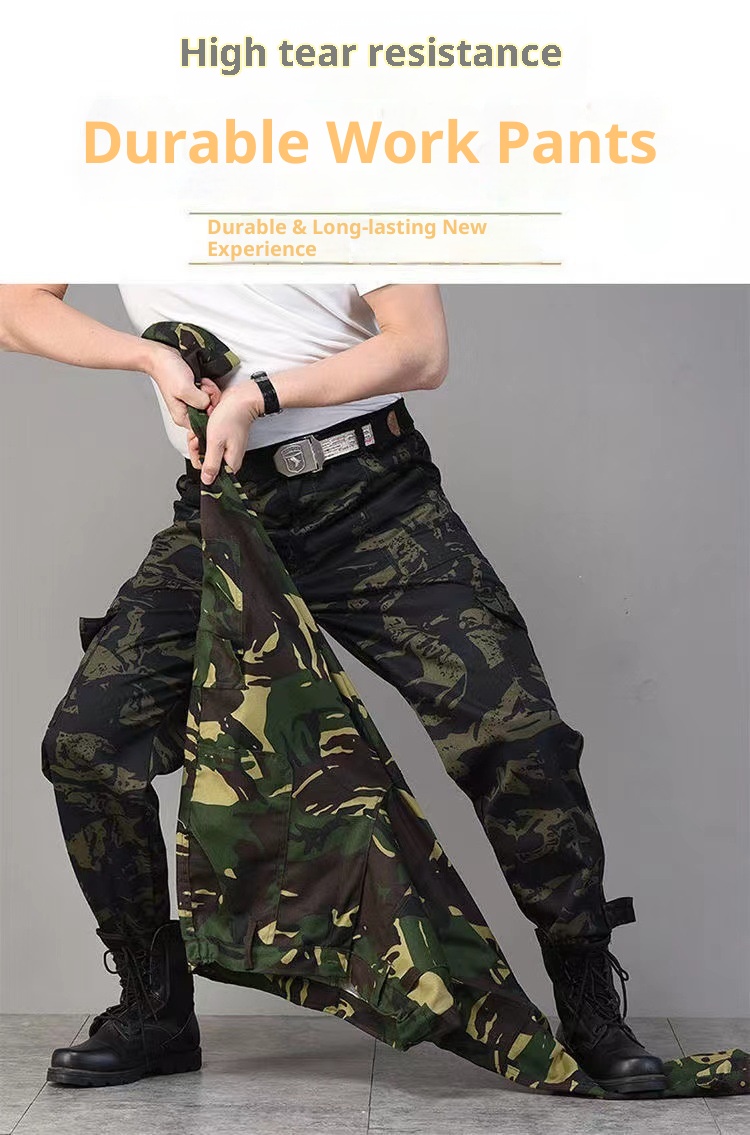 Pantaloni lunghi da lavoro mimetici da uomo, resistenti all'usura, antisporco, larghi e casual, da allenamento_voghion.com
