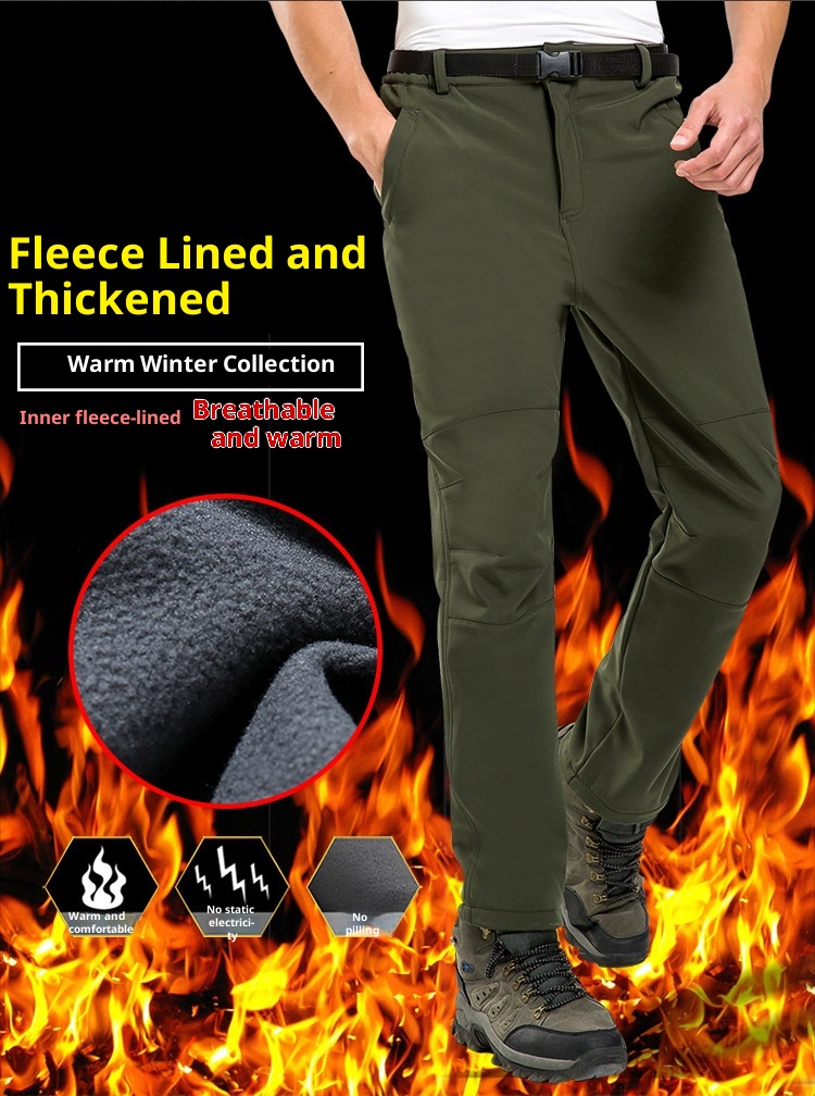 001 Spodnie Softshell Jesień Zima Ciepłe Mężczyźni Kobiety Wodoodporne Wędrówki Na Zewnątrz Kemping Jazda na Rowerze Spodnie Softshell Narciarstwo Mogą Być_voghion.com