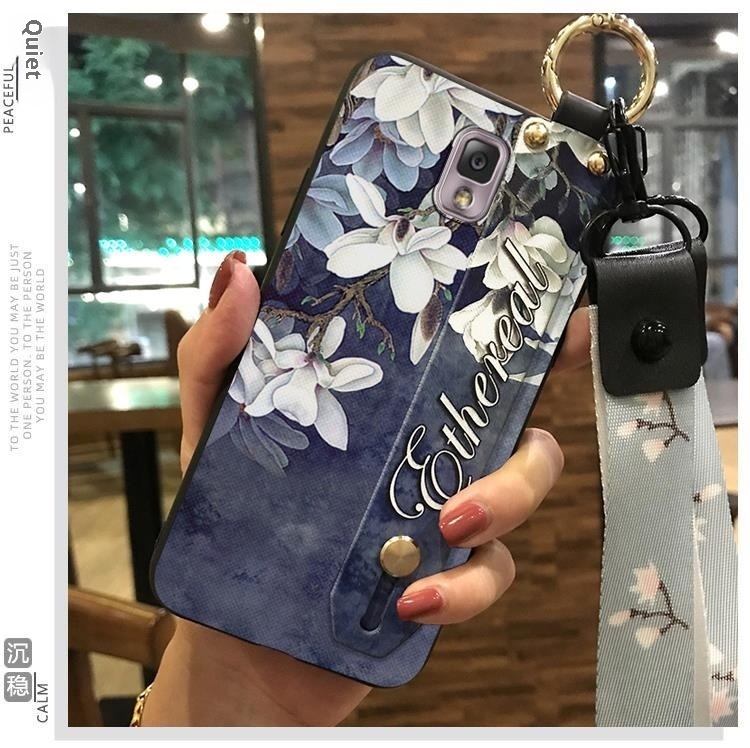 TechGlobe Adatto per Samsung Note3/N9008 Supporto da polso con cordino Custodia morbida protettiva in silicone serie Flower_voghion.com