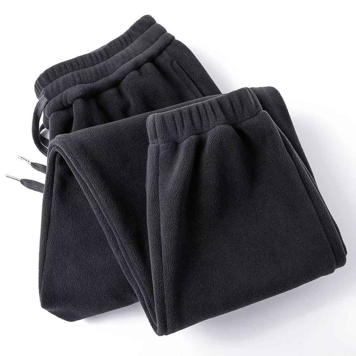 Pantaloni da jogging in pile pesante double face per uomo, autunno inverno, larghi, casual, caldi, pantaloni lunghi da esterno_voghion.com