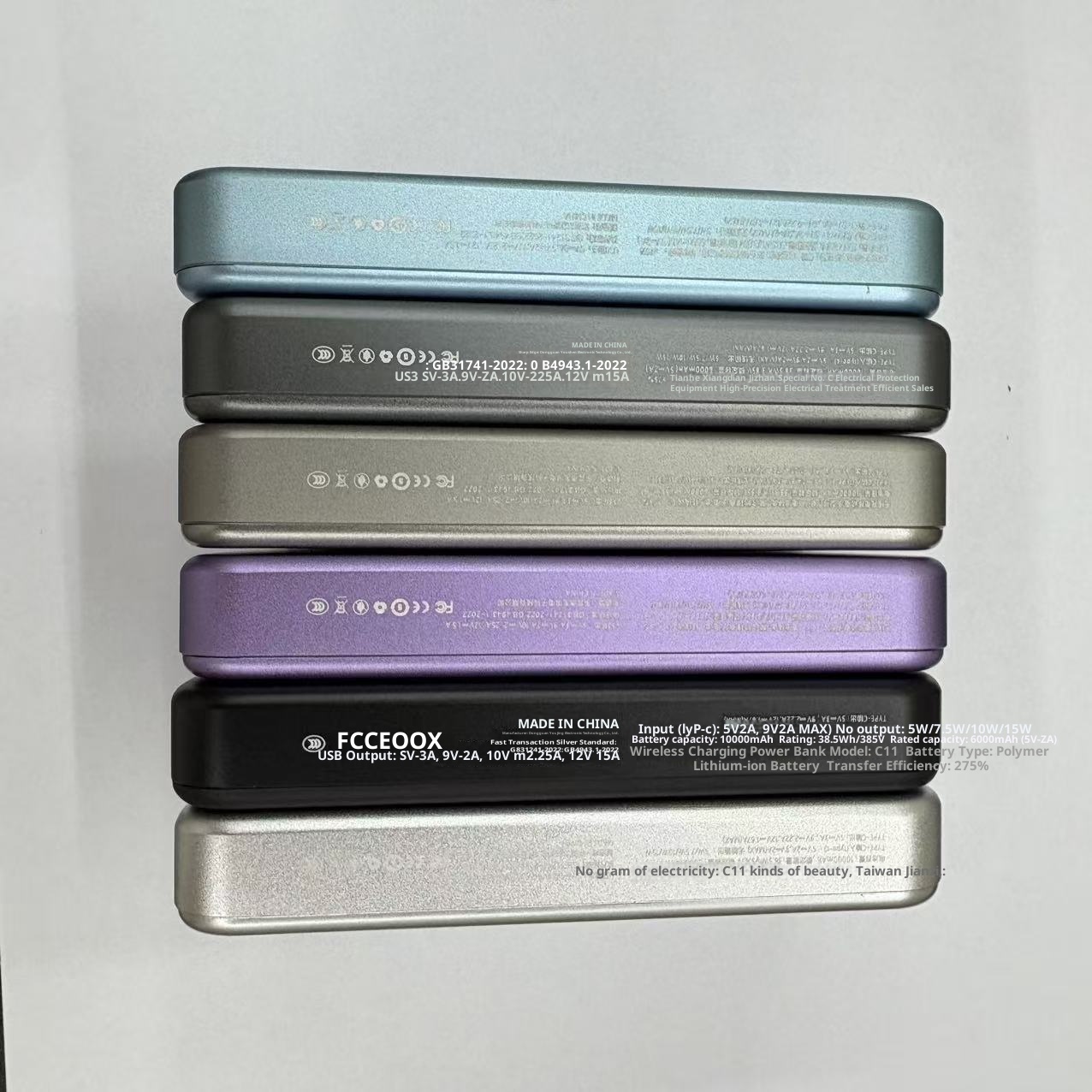 Techglobe 3C Certificato Banca Wireless Magnetica Lega Ultra-Sottile Alimentatore Esterno Supporta Ricarica Rapida PD Compatibile con_voghion.com