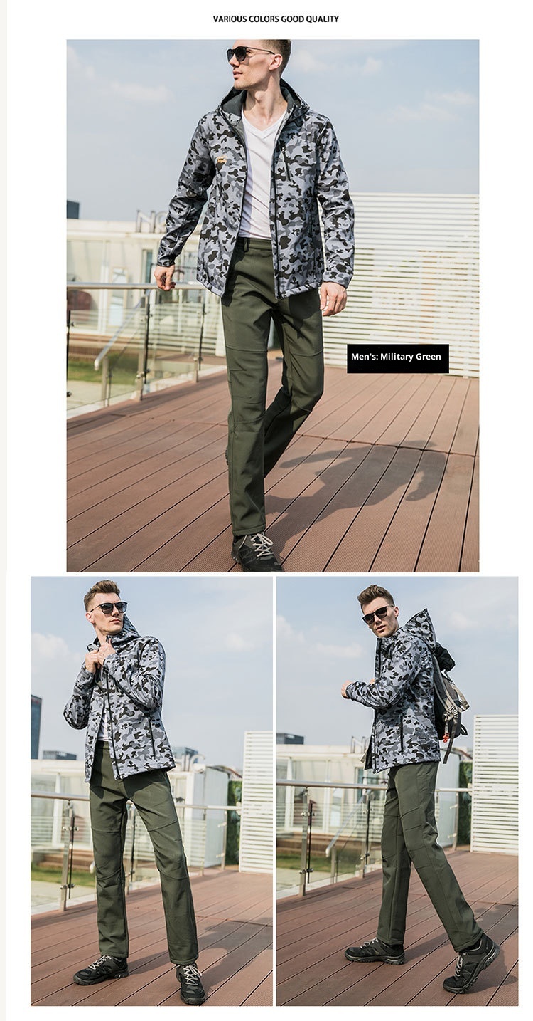 001 Spodnie Softshell Jesień Zima Ciepłe Mężczyźni Kobiety Wodoodporne Wędrówki Na Zewnątrz Kemping Jazda na Rowerze Spodnie Softshell Narciarstwo Mogą Być_voghion.com