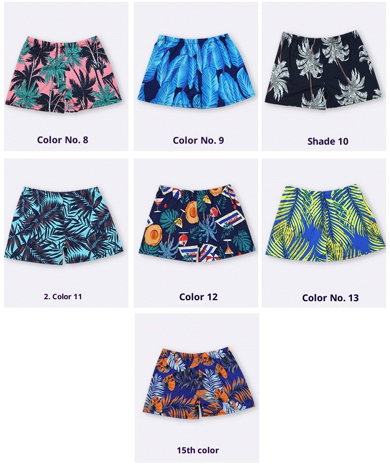 001 Adult Men's New Beach Swimming Pool Hot Spring Fashion Printed Comfortable Breathable Milk Silk Swim Trunks_voghion.com
