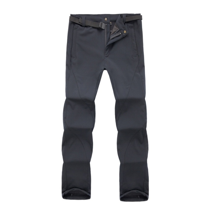 001 Men's Autumn Winter Waterproof Breathable Warm Ski Women Outdoor Thickened Couple Softshell Pants_voghion.com