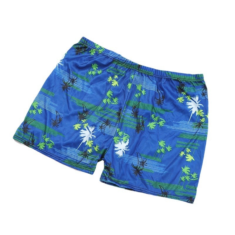 001 Boxer Print Adult Swim Anti-Embarrassment Swimwear Men's Swimming Trunks Plus Size_voghion.com