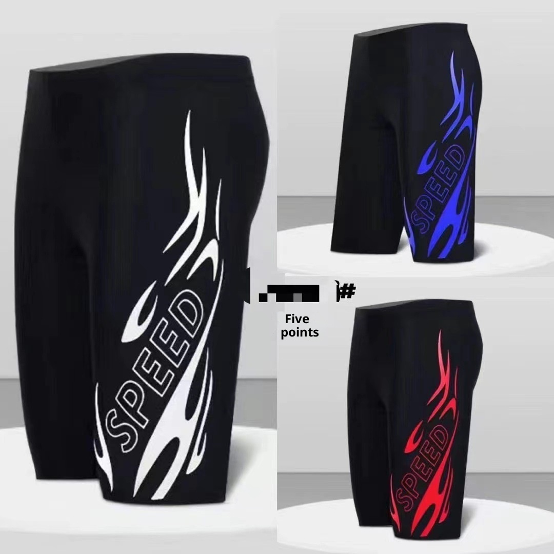 001 Men's Adult Quick-Dry Five-Point Swim Plus Size Anti-Embarrassment Beach Hot Spring Swimming Trunks Manufacturer_voghion.com