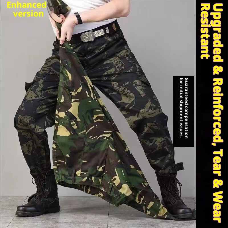 Pantaloni lunghi da lavoro mimetici da uomo, resistenti all'usura, antisporco, larghi e casual, da allenamento_voghion.com
