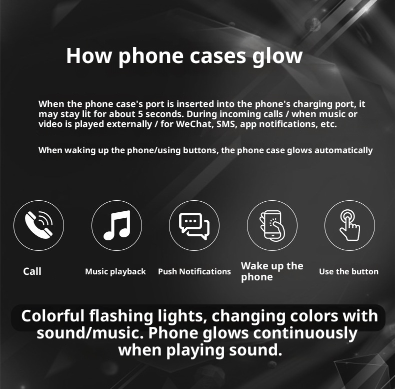 TechGlobe Incoming Call Light-Up Compatible With Glass Shockproof Case For Men And Women Internet Celebrity Personality_voghion.com