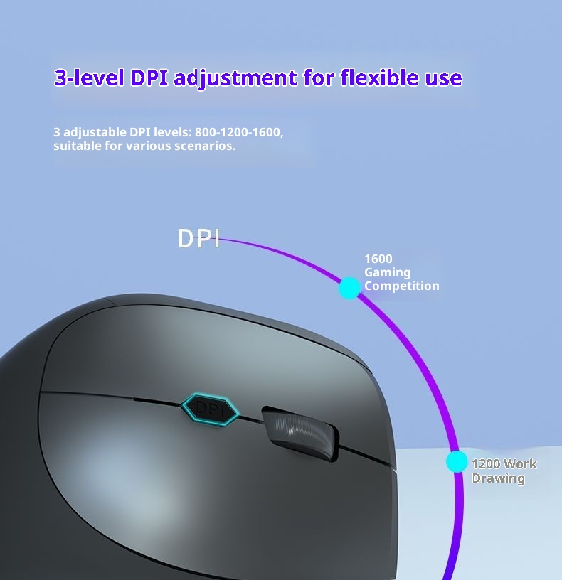 Digitex Digitex Ergonomik Sessiz Kablosuz Şarjlı 2.4G El Bilgisayarı Ofis Oyun Altı Düğmeli Dikey Fare_voghion.com