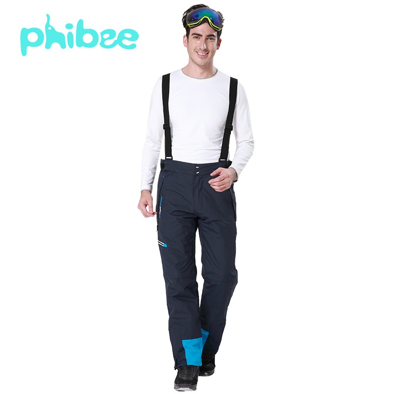 001 Phibee Nuovi pantaloni da sci per adulti spessi con cinturini, in softshell per esterni_voghion.com