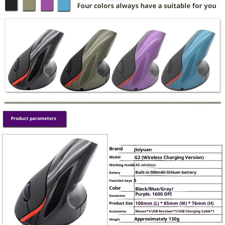 Digitex Digitex In Stock Vertical Wholesale Wireless Upright Ergonomic Bowl-Shaped Optical Mouse_voghion.com