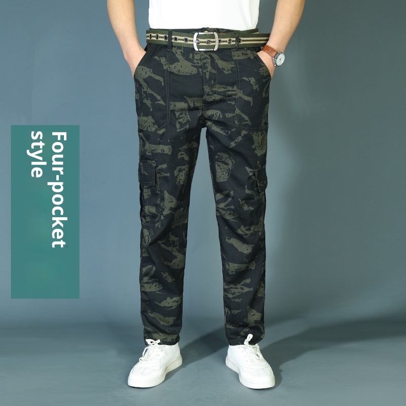 Pantaloni lunghi da lavoro mimetici da uomo, resistenti all'usura, antisporco, larghi e casual, da allenamento_voghion.com