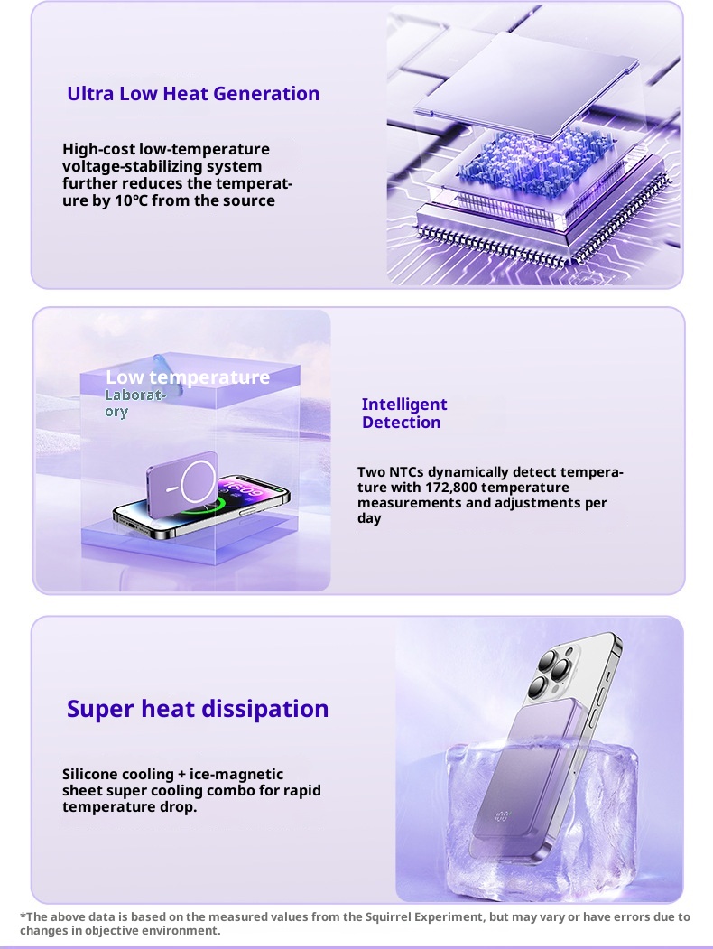 Techglobe 3C Certificato Banca Wireless Magnetica Lega Ultra-Sottile Alimentatore Esterno Supporta Ricarica Rapida PD Compatibile con_voghion.com