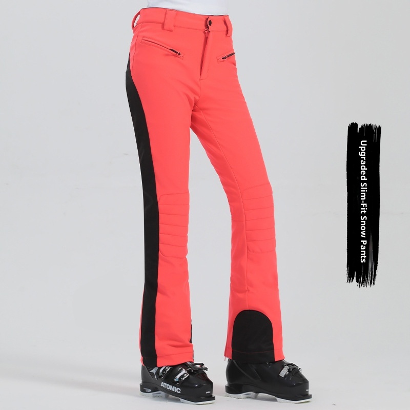 001 24 New Ski Double Board Winter Outdoor Warm Windproof Waterproof Cross-border Elastic Snow Pants For Women_voghion.com