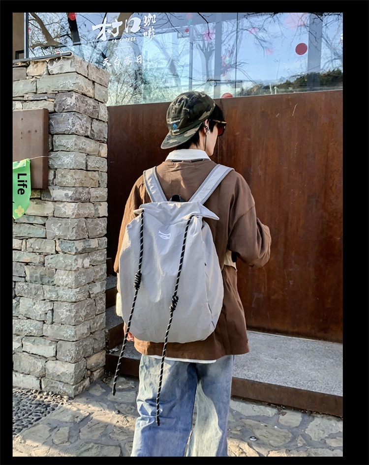ActiveGo Large Capacity Solid Color Casual Backpack Men, Niche Simple Bag For Women, Sports Hiking Backpack, Travel Essential_voghion.com