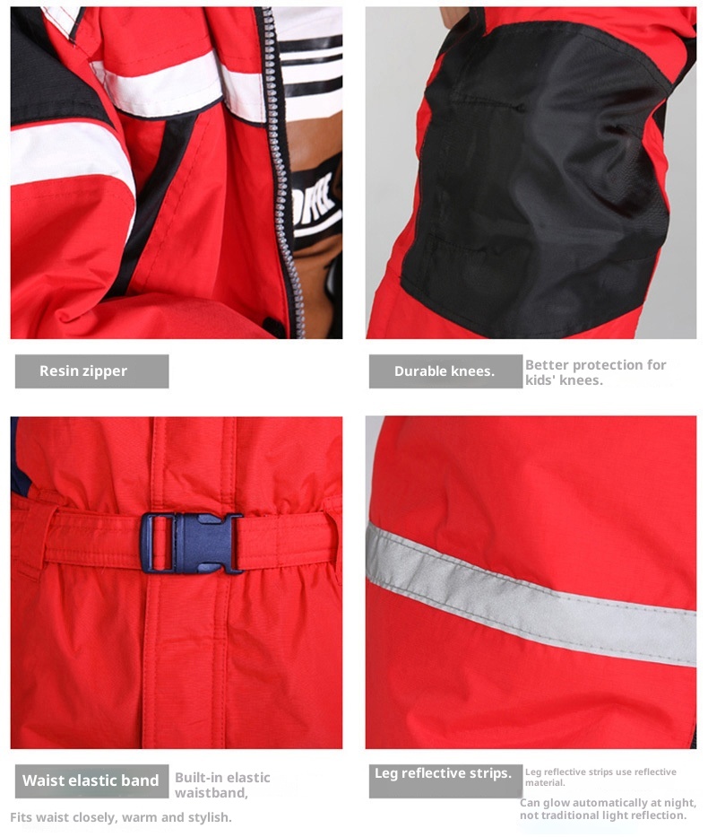 001 Cross-Border Source New Adult Unisex One-Piece Suit Solid Color Warm Hooded Ski Jacket And Pants Manufacturer Wholesale_voghion.com