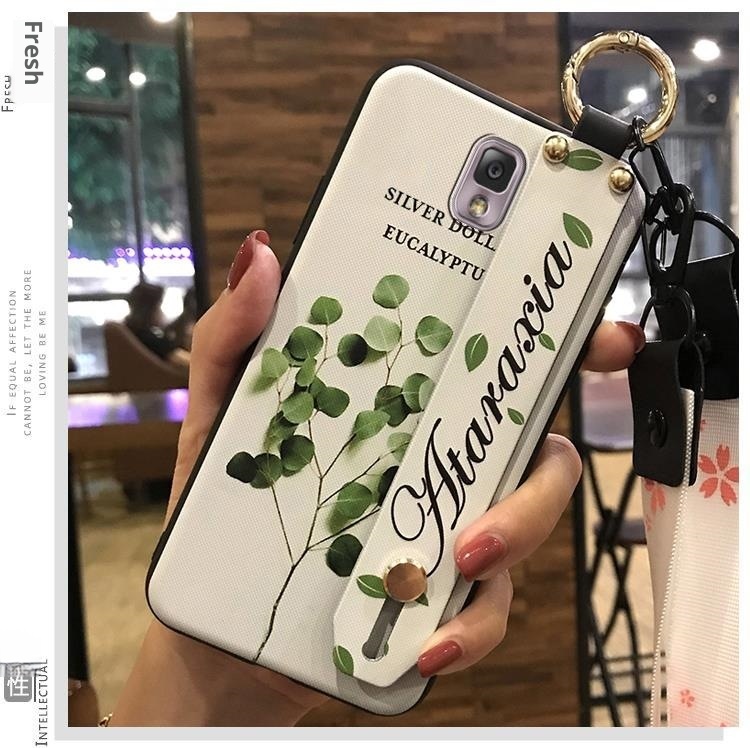 TechGlobe Adatto per Samsung Note3/N9008 Supporto da polso con cordino Custodia morbida protettiva in silicone serie Flower_voghion.com