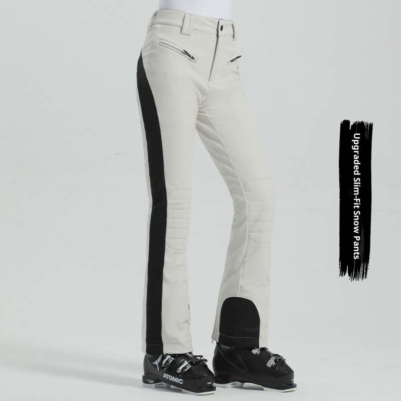 001 24 New Ski Double Board Winter Outdoor Warm Windproof Waterproof Cross-border Elastic Snow Pants For Women_voghion.com