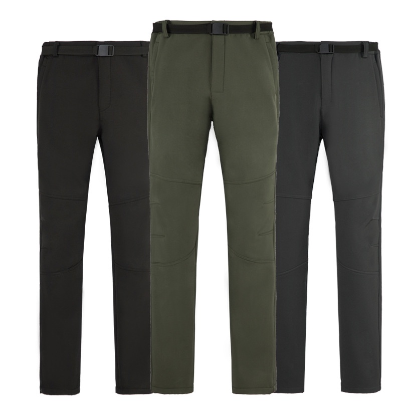 001 Spodnie Softshell Jesień Zima Ciepłe Mężczyźni Kobiety Wodoodporne Wędrówki Na Zewnątrz Kemping Jazda na Rowerze Spodnie Softshell Narciarstwo Mogą Być_voghion.com