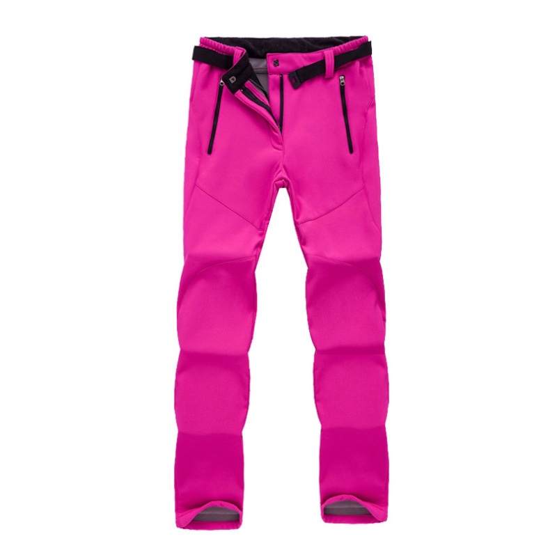 001 Men's Autumn Winter Waterproof Breathable Warm Ski Women Outdoor Thickened Couple Softshell Pants_voghion.com