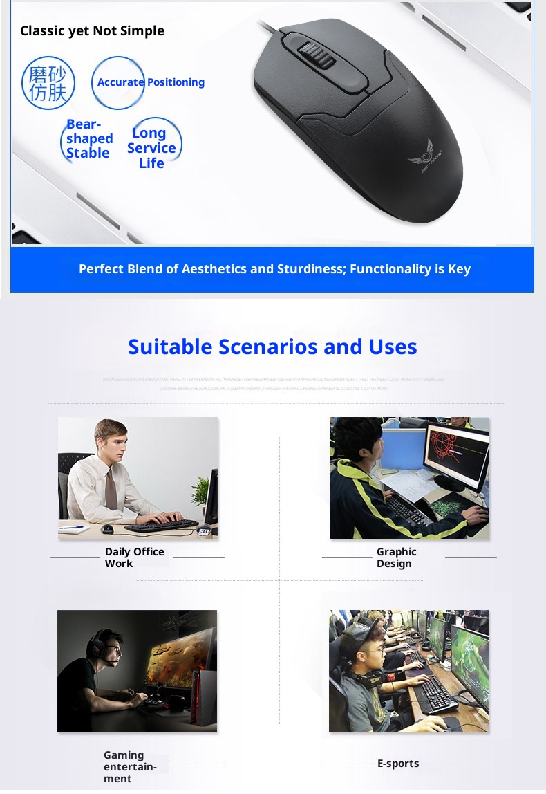 Digitex Digitex Direct Sales Wired Compatible With Multiple Systems Plug And Play Laptop Business Office Mouse_voghion.com