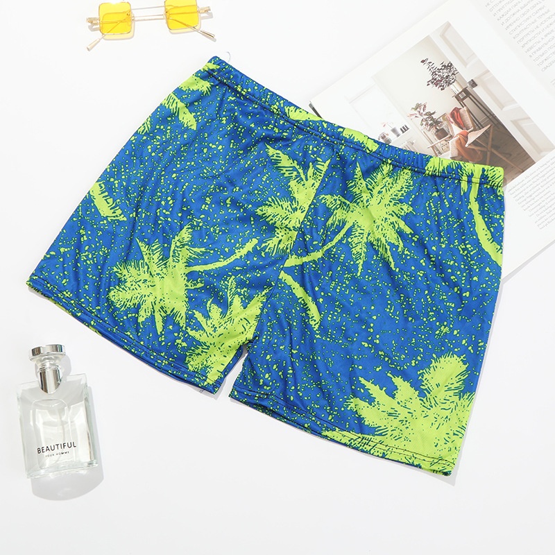 001 Boxer Print Adult Swim Anti-Embarrassment Swimwear Men's Swimming Trunks Plus Size_voghion.com