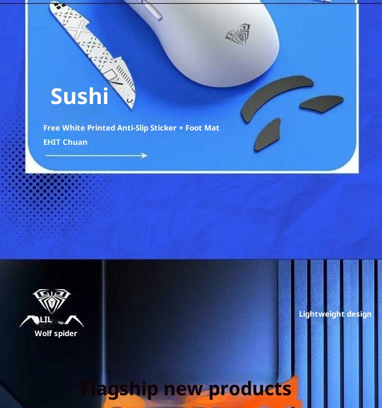 Digitex Digitex Wolf Spider SC580 Wireless Mouse Bluetooth Wired Three-Mode Gaming Computer Laptop USB Rechargeable_voghion.com