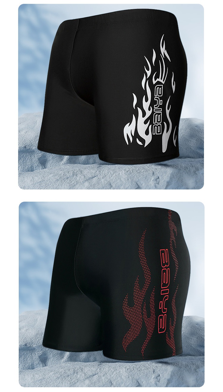 001 Qilang Boxer Adult Set Nylon Loose Plus Size Comfortable Quick-Dry Men's Swimming Trunks Wholesale_voghion.com