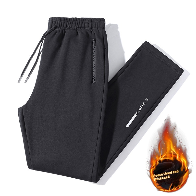 boy Men's Casual Autumn Winter New Cotton Fleece Plus Size Sweatpants Joggers Running Pants Trendy_voghion.com