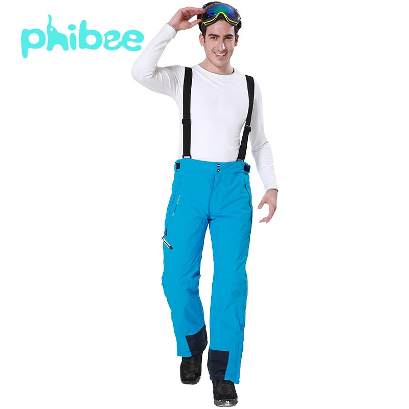 001 Phibee Nuovi pantaloni da sci per adulti spessi con cinturini, in softshell per esterni_voghion.com