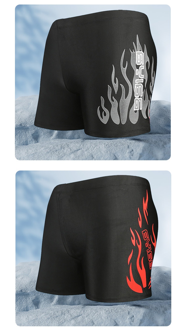001 Qilang Boxer Adult Set Nylon Loose Plus Size Comfortable Quick-Dry Men's Swimming Trunks Wholesale_voghion.com