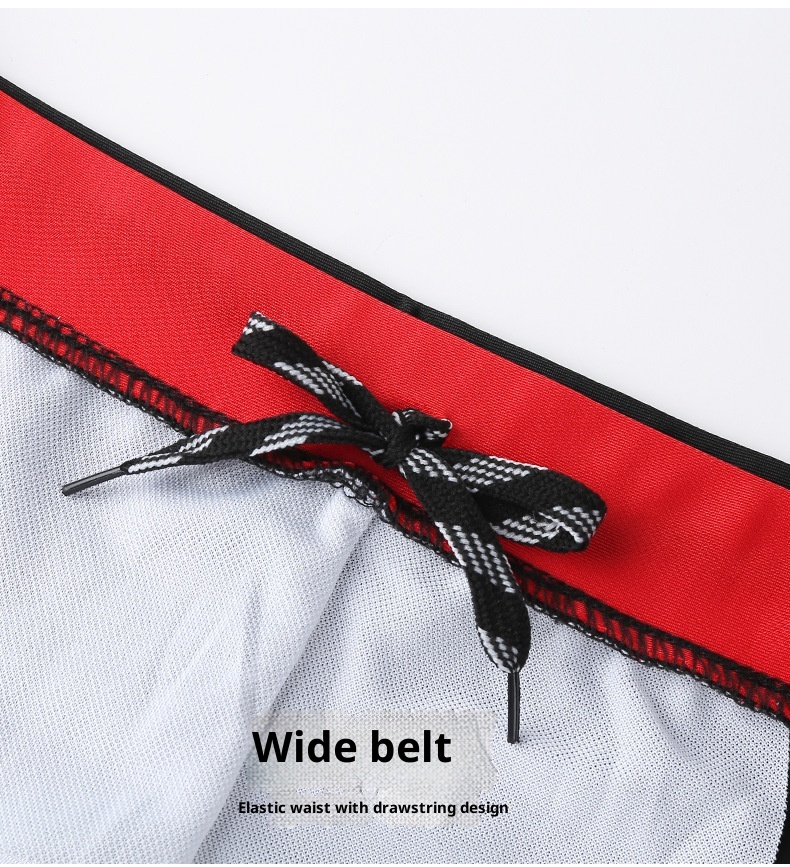 001 Fashion Men's Trunks Color Block Polyester Comfortable Breathable Quick-Dry Anti-Embarrassment Beach Adult Boxer Swim_voghion.com