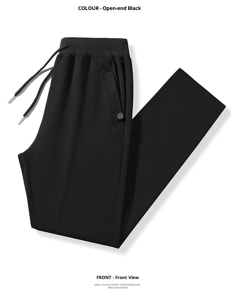 boy 2025 Pure Cotton Sweatpants Winter Loose Fit Middle-aged Dad Men's Trendy Plus Size Elastic Waist Casual Pants_voghion.com