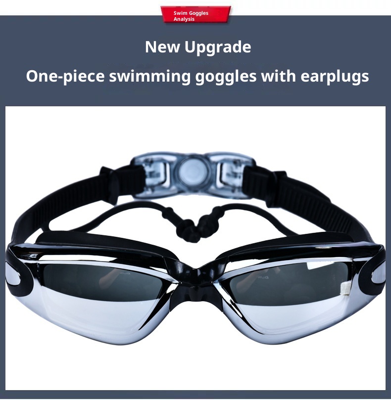 001 Goggles Cap Set Equipment Swim Trunks Boxer Hot Spring Pants Plus Size Loose Men's Adult Swimwear_voghion.com