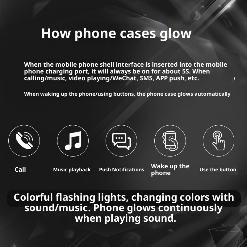 TechGlobe Incoming Call Light-Up Compatible With Glass Shockproof Case For Men And Women Internet Celebrity Personality_voghion.com