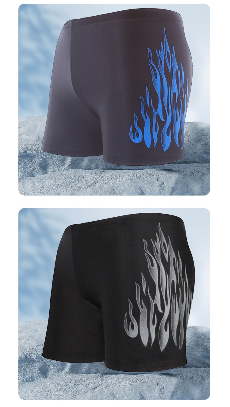 001 Qilang Boxer Adult Set Nylon Loose Plus Size Comfortable Quick-Dry Men's Swimming Trunks Wholesale_voghion.com