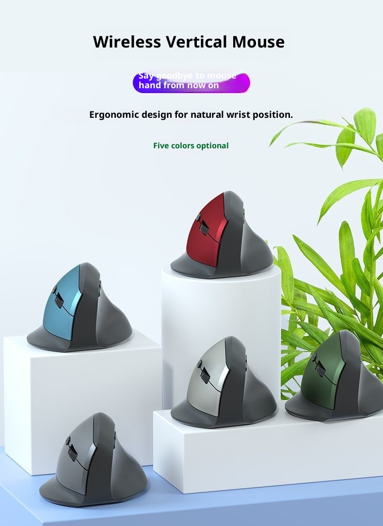 Digitex Digitex Ergonomik Sessiz Kablosuz Şarjlı 2.4G El Bilgisayarı Ofis Oyun Altı Düğmeli Dikey Fare_voghion.com