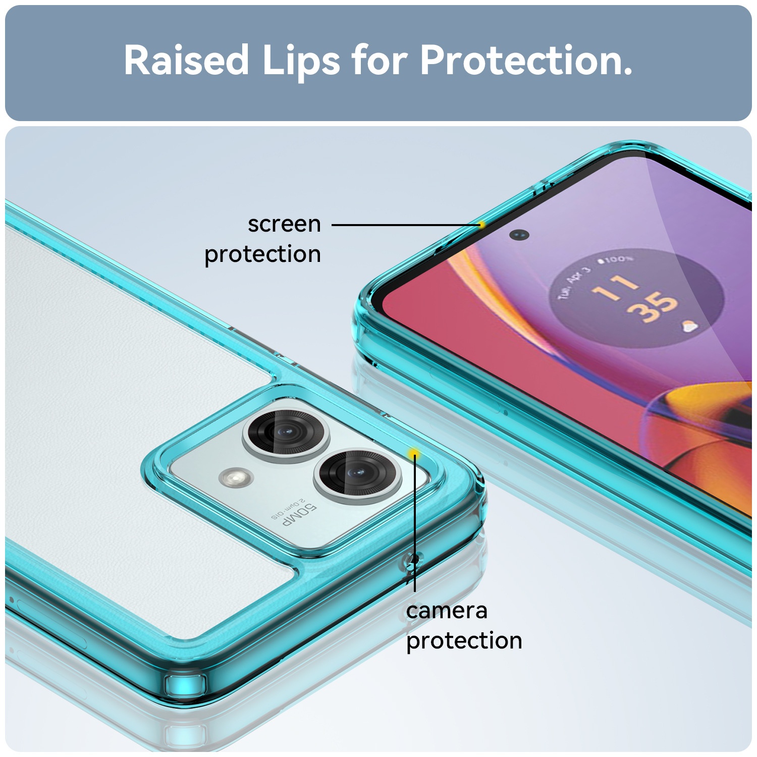 TechGlobe Suitable For Colorful Moto G84 Phone Case Full Coverage G54 Power Edition Acrylic_voghion.com