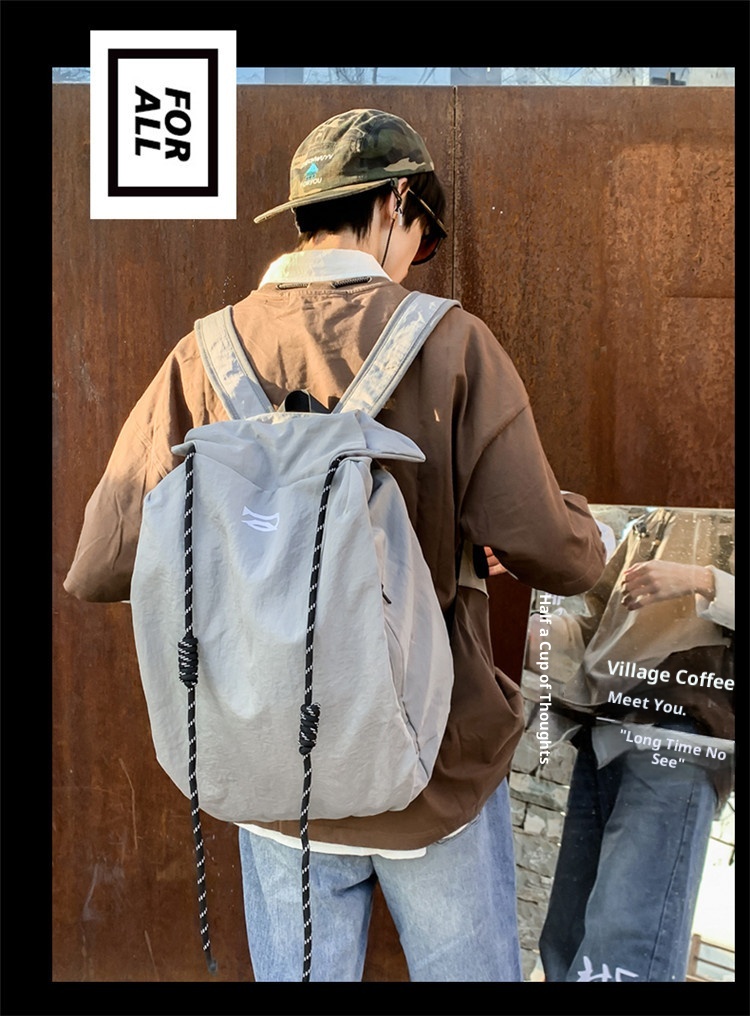 ActiveGo Large Capacity Solid Color Casual Backpack Men, Niche Simple Bag For Women, Sports Hiking Backpack, Travel Essential_voghion.com