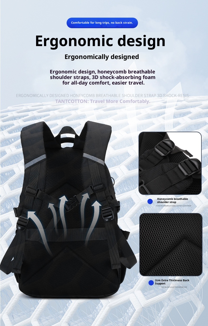 ActiveGo Outdoor Sports Mountaineering Bag Ultra-Light Weight-Reducing Large-Capacity Men's Travel Business Backpack Lightweight_voghion.com