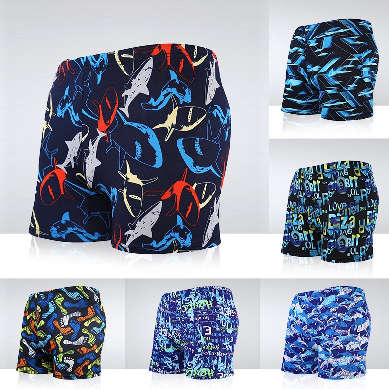 001 Hot-Selling Trunks For Adults, Men's Plus Size Anti-Embarrassment Boxer Shorts, Printed Beach And Hot Spring Swimming_voghion.com