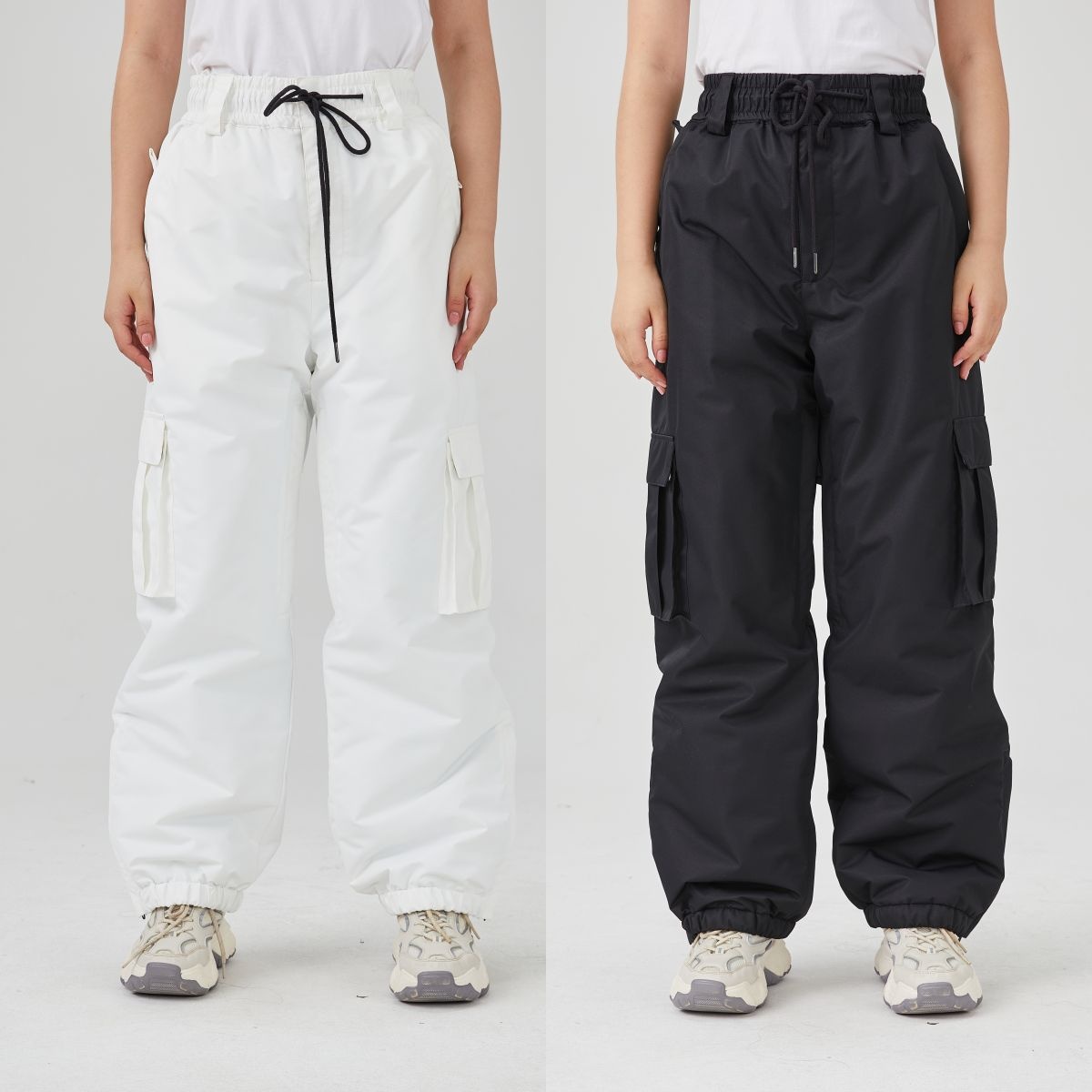 001 Erwachsenenhose für Damen und Herren, große Kinderhose, dicke, wasserdichte, locker sitzende Snowboard- und Skihose mit Bündchen am Saum_voghion.com