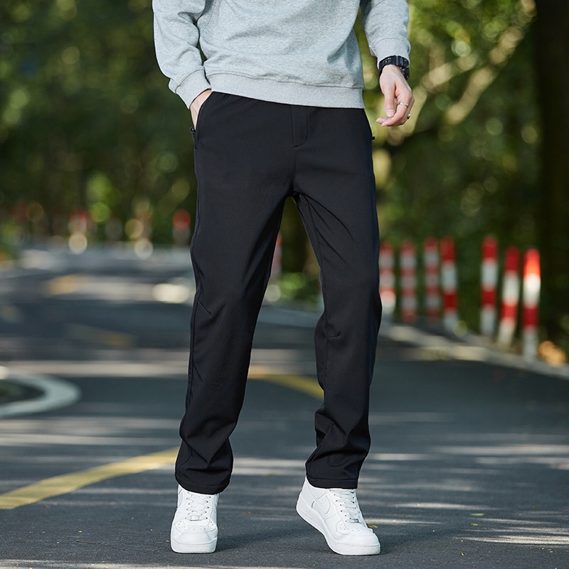 001 Me's 2025 New Outdoor Autum Witer Fleece Lied Thickeed Widproof Waterproof Hikig Fishig Softshell Pats For_voghion.com